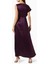 Koyu Mor Wombridge Maxi Elbise - %76 Asetat, %24 Polyester, Asimetrik Tasarım, Tek Kol 3