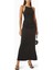 Siyah Odder Midi Elbise - Jersey - %70 Viskoz, %30 Polyester - Çıkarılabilir Omuz Kolu 3