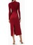 Eleanor Midi Elbise Şık, Uzun Kol, Altın Yüzük Dekolteli, Taffeta & Triko 3