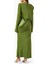 Yeşil Maxi Elbise - Drapeli Üst, Yapılandırılmış Alt - %76 Asetat, %24 Polyester 3