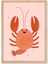 Happy Lobster - Doğal Ahşap Çerçeveli Tablo - Renkli Çocuk Posteri 2
