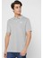Standart Fit Pamuklu Polo Tişört Gri 1