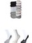 Siyah Gri ve Beyaz Kadın Babet Çorap 6 Çift 1