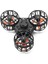 Şarj Edilebilir Uçan Stres Çarkı Fidget Spinner Gyroscop Mini Drone Outdoor Eğlencesi Spinner Siyah 4