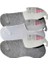 Gri ve Beyaz Kadın Babet Çorap 3 Çift 1