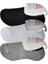 Siyah Gri ve Beyaz Kadın Babet Çorap 3 Çift 1