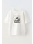 Ayçiçeği Homeland Ön Baskılı Pamuk Beyaz Oversize T Shirt 1