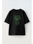 Good Things Are Coming Ön Baskılı Pamuk Siyah Oversize T Shirt 1