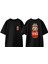 Cute Labubu Black Tasarım Sırt Baskılı Pamuk Siyah Oversize T Shirt 1