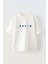 Sea Shells Ön Baskılı Pamuk Beyaz Oversize T Shirt 1