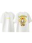 Labubu Yellow Tasarım Sırt Baskılı Pamuk Beyaz Oversize T Shirt 1
