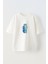 Journey Ön Baskılı Pamuk Beyaz Oversize T Shirt 1