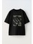 Evertyhıng Ön Baskılı Pamuk Siyah Oversize T-Shirt 1