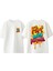 Flirt With Purpose Tasarım Sırt Baskılı Pamuk Beyaz Oversize T Shirt 1