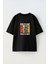 Camping Born To Camp Ön Baskılı Pamuk Siyah Oversize T Shirt 1