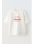Ma Cherie Ön Baskılı Pamuk Beyaz Oversize T Shirt 1