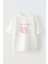 I-Throw-Li-Tasarım Ön Baskılı Pamuk Beyaz Oversize T Shirt 1