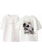 Enjoy Roll Skaters Tasarım Sırt Baskılı Pamuk Beyaz Oversize T Shirt 1