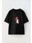 Anime Kyojuro Rengoku Ön Baskılı Pamuk Siyah Oversize T Shirt 1
