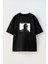 Unapologetıcally Black Ön Baskılı Pamuk Siyah Oversize T Shirt 1