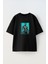 Cyborg Man Of Steel Ön Baskılı Pamuk Siyah Oversize T Shirt 1