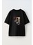 Skate Out Ön Baskılı Pamuk Siyah Oversize T-Shirt 1