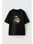 Rack Dog Ön Baskılı Pamuk Siyah Oversize T-Shirt 1