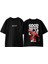 Goat Good Vibes Tasarım Sırt Baskılı Pamuk Siyah Oversize T Shirt 1