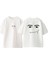 Roblox Cool Faces Tasarım Sırt Baskılı Pamuk Beyaz Oversize T Shirt 1