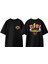 Power Gırl Tasarım Sırt Baskılı Pamuk Siyah Oversize T Shirt 1