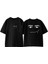 Roblox Cool Faces Tasarım Sırt Baskılı Pamuk Beyaz Oversize T Shirt 1