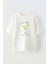 Margarita Cocktail Clup Ön Baskılı Pamuk Beyaz Oversize T Shirt 1
