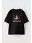 Manipulation Baby Ön Baskılı Pamuk Siyah Oversize T Shirt 1