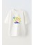 Paradise Chaser Ön Baskılı Pamuk Beyaz Oversize T Shirt 1