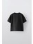 Elevatıng Dreams Wıth Graffıtı Ön Baskılı Pamuk Siyah Oversize T Shirt 3