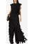 Multi-Rectangle Fringe Maxi Kadın Etek, Siyah 3
