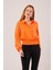 Bel ve Bilek Lastikli Turuncu Bluz 1