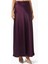 Koyu Mor Brosa Maxi Etek - Saten, Yandan Fermuarlı, Tam Astarlı, 76% Asetat, 24% Polyester 1