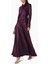 Koyu Mor Brosa Maxi Etek - Saten, Yandan Fermuarlı, Tam Astarlı, 76% Asetat, 24% Polyester 2