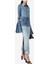 Mirror Effect Upcycled Denim Kadın Etek, Mavi 2