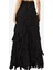 Multi-Rectangle Fringe Maxi Kadın Etek, Siyah 4