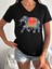 Özgü Giyim Butik Laderra Kadın V Yaka Siyah Önü Fil Desenli Pul Payet Işli T-Shirt 1