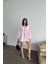 GÖMLEK POPLİN HAKİM YAKA ÖNDEN BAĞLAMA İP DETAYLI - Pembe 1