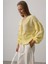 Kalp Detaylı Bağlamalı Brode Bluz - Sarı 4