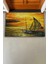 Deniz Gemi ve Gün Batımında Huzur Temalı Welcome Hoş Geldiniz Kapı Önü Paspası 45X70CM 2