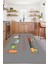 Desenli Yıkanabilir Kaymaz Mutfak ve Salon Halısı, Gri, 78 cm 5