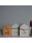 Doğal Ahşap Home Sweet Home Dekoratif Ev Seti 3lü Set Her Bir Ev 14x10cm dir. 2