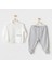 Andywawa AC25704 Sıde Snap Set Mommy's Little Star 2'li Zıbın Set Grey 1