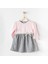 Andywawa AC24391 Meow Bebek Elbise Takım Pink Grey 1