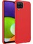 Samsung Galaxy A22 4G İnce Mat Silikon Kılıf Kırmızı 1